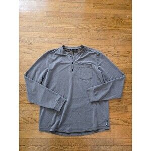 Outdoor Research Mens Henley Shirt Brown Long Sleeve Pocket Stretch Size Large